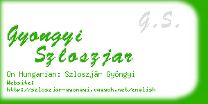 gyongyi szloszjar business card